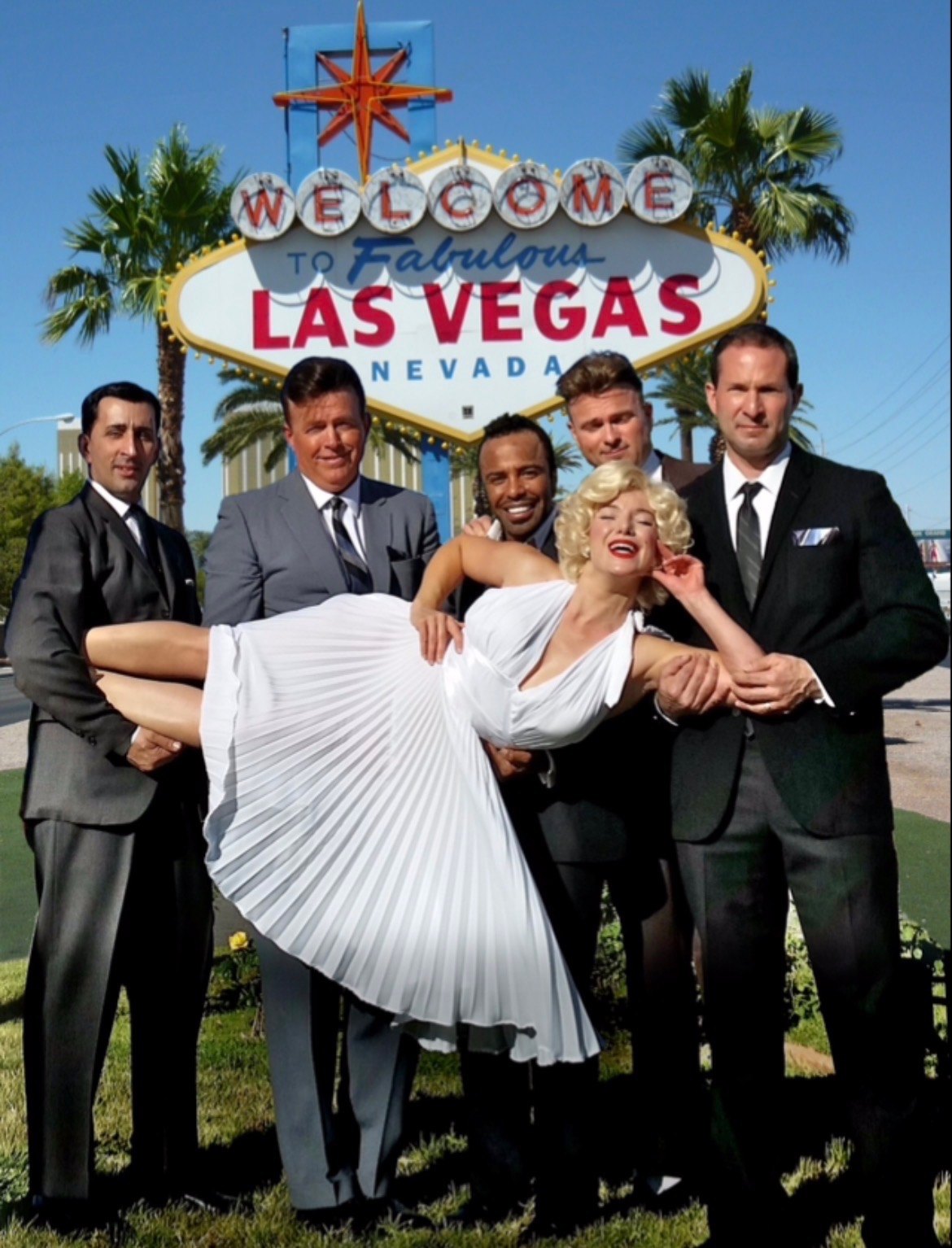 Rat Pack cast at Welcome to Fabulous Las Vegas